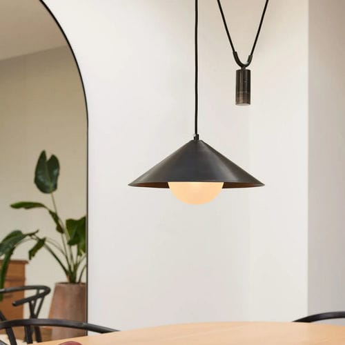 Éclairage sur câble à LED - MIKO  - Heathfield and Comapny - conique / en bronze / en verre