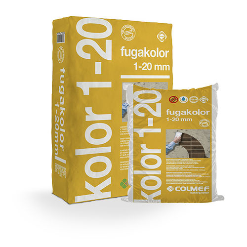 Mortier de jointoiement - FUGAKOLOR 1-20 MM - COLMEF - d'étanchéité / antiretrait / de masticage