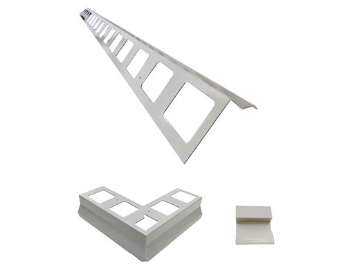 Profilé en aluminium - G-BOARD H - 55 - GEODRY - de rive / en H / pour balcon