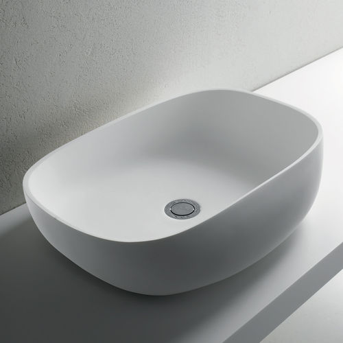 Vasque sur pied - MELT LIGHT - BRERA - en pierre / en acrylique / ovale
