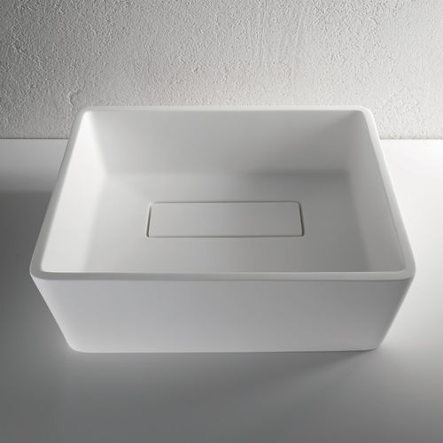 Vasque à poser - DIECI - BRERA - en céramique / rectangulaire / sans trou