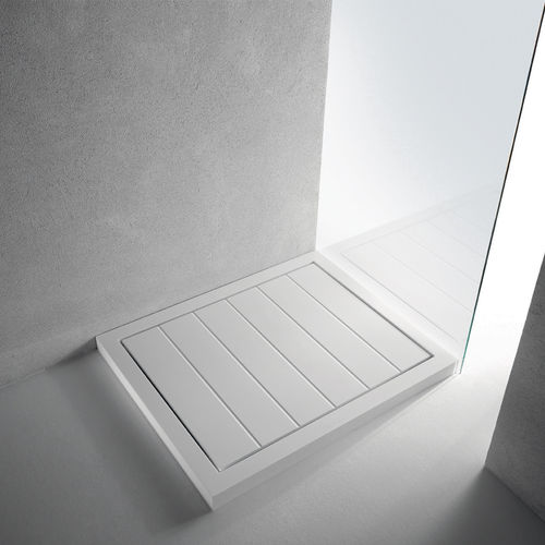 Receveur de douche carré - DOGA 80 - BRERA - surélevé / à fleur de sol / en céramique