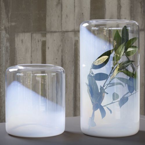 Vase contemporain - GLASGOW - favius - en verre soufflé / fait main / transparent