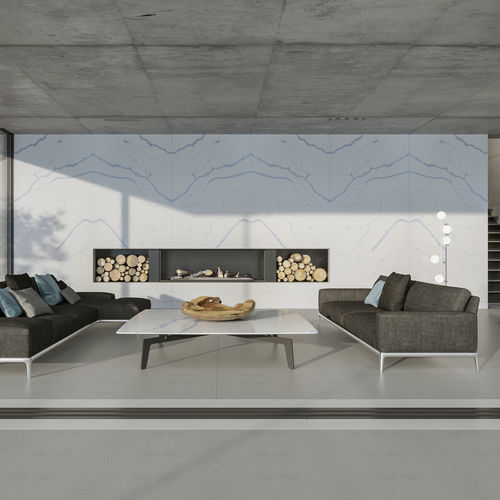 Carrelage en pierre reconstituée - SERENITY CRYSTAL CALACATTA AMNIS - Technistone a.s. - poli / d'intérieur / mural