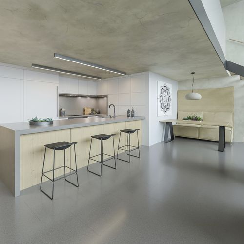 Plan de travail en pierre reconstituée - ESSENTIAL GOBI URBAN - Technistone a.s. - de cuisine / poli / à bords droits