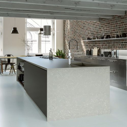 Plan de travail en pierre reconstituée - NOBLE PRO STORM - Technistone a.s. - de cuisine / poli / à bords droits