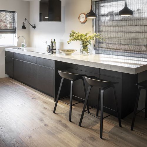 Plan de travail en pierre reconstituée - NOBLE CARRARA - Technistone a.s. - professionnel / de cuisine / gris