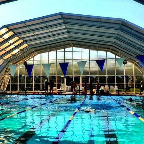 Abri de piscine haut - AQUASUN - Evergreen Solutions - mi-haut / adossé / rétractable