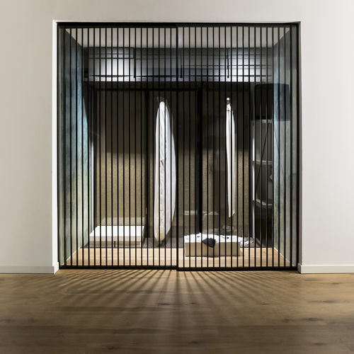 Porte de dressing d'intérieur - RI-TRAIT 8B - ALBED - en aluminium / en aluminium anodisé / coulissante