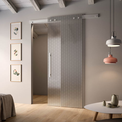 Porte d'intérieur - SAIL  - ALBED - en aluminium / en aluminium anodisé / coulissante