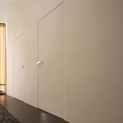 Porte d'intérieur - RI-TRAIT  - ALBED - en bois / en aluminium / avec verre de sécurité
