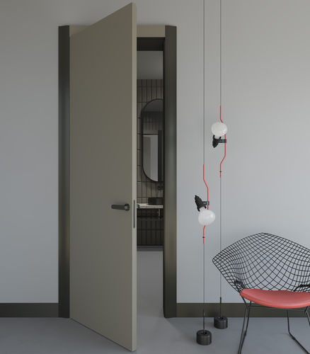 Porte d'intérieur - MORBIDA - ALBED - en bois / en aluminium / en aluminium anodisé