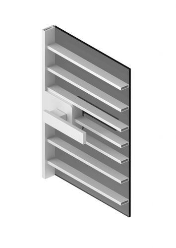 Porte d'intérieur - RI-TRAIT 8B - ALBED - en aluminium / avec verre de sécurité / coulissante
