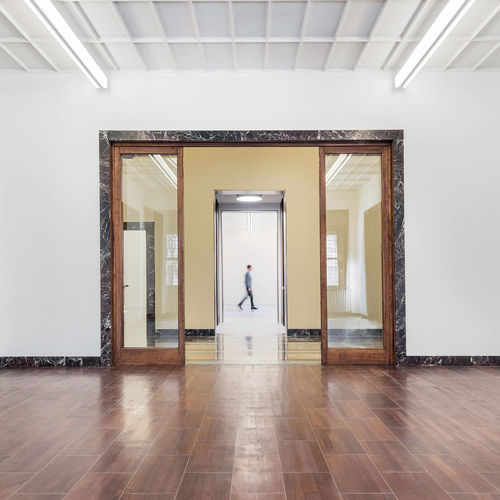 Porte d'intérieur - PRIMA - ALBED - en verre / coulissante / à pivot