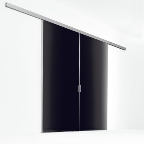 Porte d'intérieur - QUADRA - ALBED - avec verre de sécurité / coulissante / contemporaine