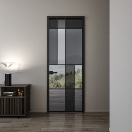 Porte d'intérieur - CÉLINE - ALBED - en aluminium / coulissante / à pivot