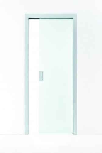 Porte d'intérieur - DOT - ALBED - en aluminium / avec verre de sécurité / télescopique