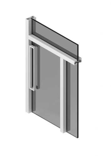 Porte d'intérieur - CÉLINE - ALBED - en aluminium / avec verre de sécurité / coulissante
