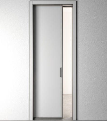 Porte d'intérieur - PRIMA - ALBED - en aluminium / en verre / à galandage