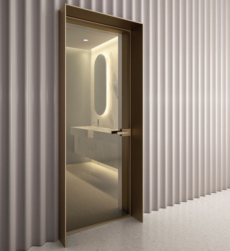 Porte d'intérieur - ENTRE-DEUX - ALBED - en bois / en aluminium / en verre