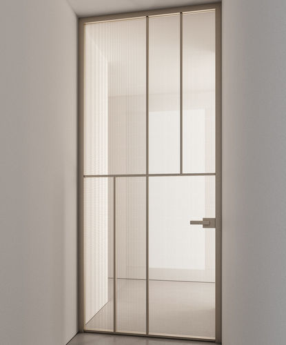 Porte d'intérieur - CÉLINE - ALBED - en aluminium / en verre / battante