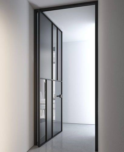 Porte d'intérieur - CÉLINE - ALBED - en aluminium / en verre / pivotante