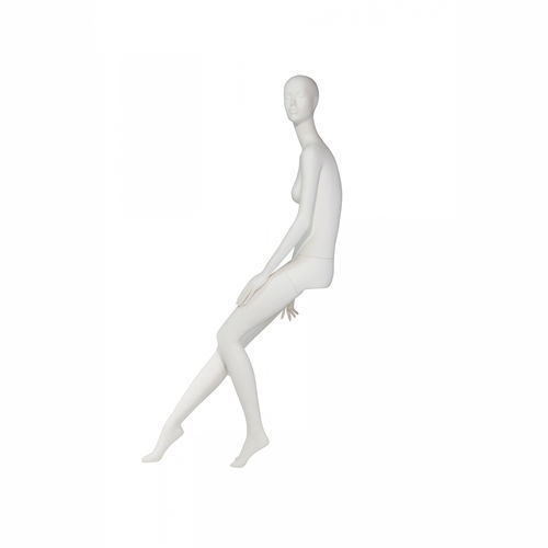 Mannequin de vitrine femme - STU13 - Cofrad Mannequins - abstrait / assis / blanc