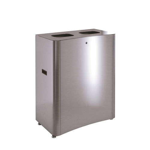 Poubelle de tri sélectif - Elegance 2 - AUWEKO GmbH - en acier inoxydable / en acier inoxydable brossé / sans couvercle