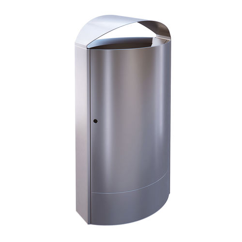 Poubelle publique - 60231 - AUWEKO GmbH - en acier inoxydable / en acier inoxydable brossé / antivandalisme