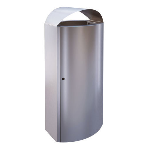 Poubelle publique - 60731 - AUWEKO GmbH - en acier inoxydable / en acier inoxydable brossé / antivandalisme