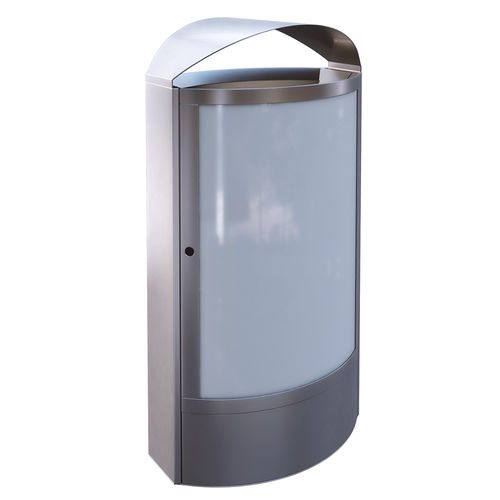 Poubelle publique - 61231 - AUWEKO GmbH - en acier inoxydable / en acier inoxydable brossé / en polyéthylène