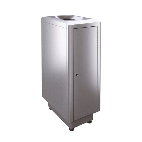 Poubelle publique - S100 - AUWEKO GmbH - en acier inoxydable / en acier inoxydable brossé / antivandalisme