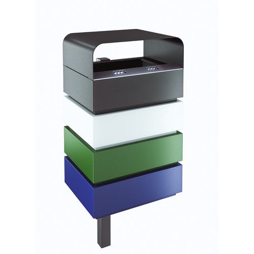 Poubelle publique - Quadro - AUWEKO GmbH - sur pied / suspendue / en acier galvanisé