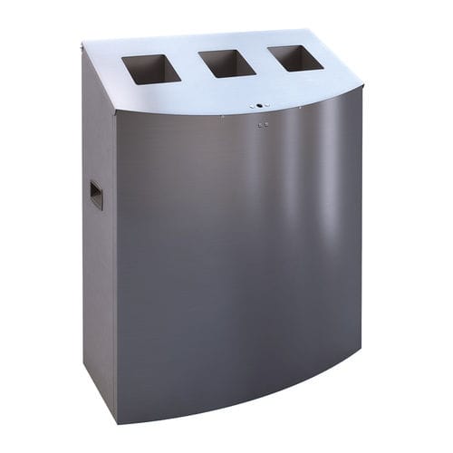 Corbeille à papier en acier galvanisé - Steelwall - AUWEKO GmbH - en acier inoxydable / en acier inoxydable brossé