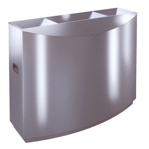 Poubelle publique - FFJ3 - AUWEKO GmbH - de tri sélectif / en acier inoxydable / en acier inoxydable brossé