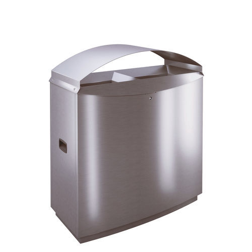 Poubelle en acier inoxydable - FFJ2D - AUWEKO GmbH - en acier inoxydable brossé / d'extérieur / de tri sélectif