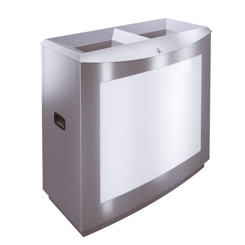 Poubelle de tri sélectif - FAJP2X100 - AUWEKO GmbH - autoportante / en acier inoxydable / en acier inoxydable brossé