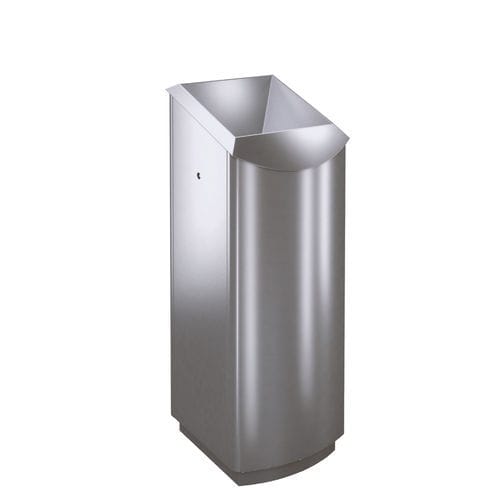 Poubelle en acier inoxydable - Metro-S1 - AUWEKO GmbH - en acier inoxydable brossé / d'extérieur / autoportante