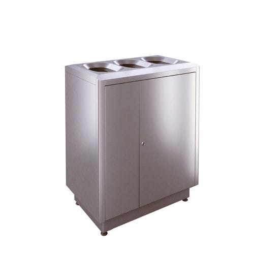 Poubelle publique - S300 - AUWEKO GmbH - de tri sélectif / en acier inoxydable / en acier inoxydable brossé
