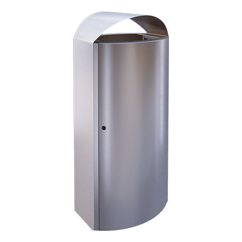 Poubelle publique - 60832 - AUWEKO GmbH - en acier inoxydable / en acier inoxydable brossé / avec cendrier intégré
