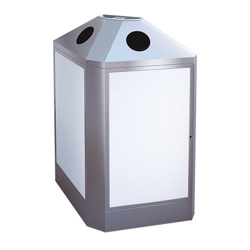 Poubelle publique - B2 - AUWEKO GmbH - de tri sélectif / en acier inoxydable / en acier inoxydable brossé