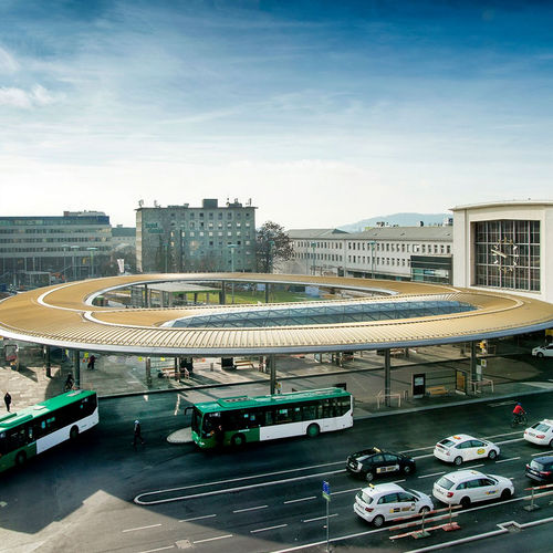 Panneau composite de revêtement - CENTRAL STATION GRAZ - ALUCOBOND - pour bâtiment / pour marquise / résistant aux intempéries
