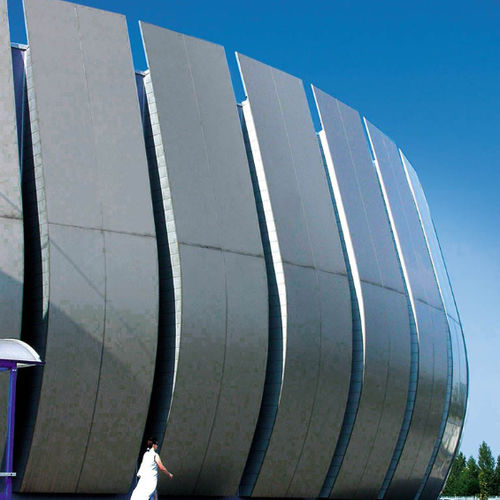 Bardage en panneaux - CARREFOUR SHOPPING CENTRE - ALUCOBOND - en aluminium / en composite / à emboîtement