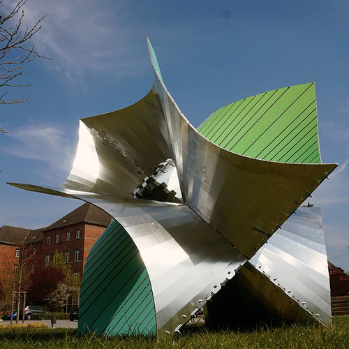 Sculpture en carton - TECHNOID TOWER - ALUCOBOND - en composite / en aluminium / d'extérieur
