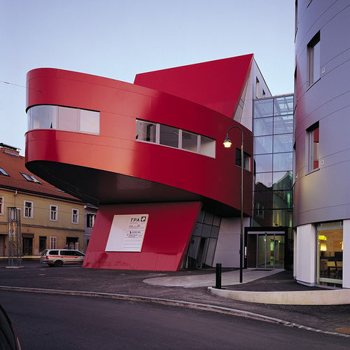 Bardage en panneaux - MÜNZGRABENSTRASSE GRAZ - ALUCOBOND - en aluminium / en composite / à emboîtement