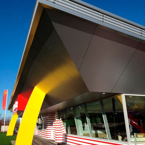 Panneau composite de revêtement - ROCK & ROLL MC DONALDS - ALUCOBOND - de construction / pour bardage de façade / pour plafond