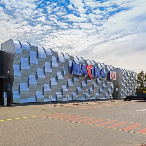 Bardage en panneaux - MAXIMA SHOPPING CENTRE - ALUCOBOND - à cassettes / en composite / en aluminium