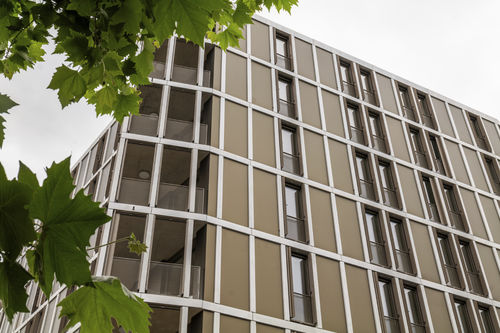 Plaquette de parement en aluminium - HOSPIZ LES MARA&Icirc;CHERS - ALUCOBOND - en matériaux composites / pour extérieur / pour façade