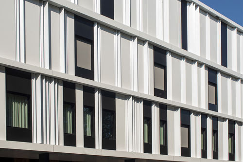 Plaquette de parement en aluminium - EURONICS BERLET - ALUCOBOND - en composite / pour façade / extérieure