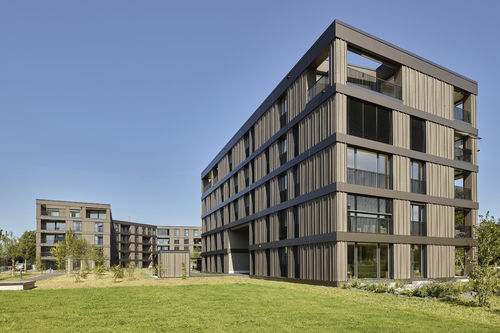 Panneau composite de bardage - Residential building Grünmatt - ALUCOBOND - pour bardage / en aluminium / finition satinée